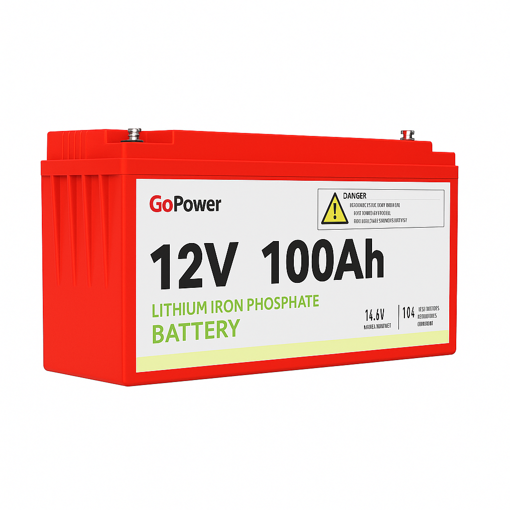 GoPower 12.8V 100AH LiFePO4 Lithium Battery pack