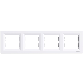 Schneider Plaque 4 postes hor, blanc