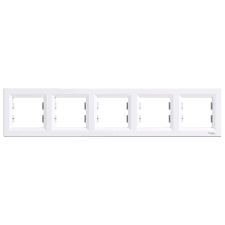 Schneider Plaque 6 postes hor, blanc