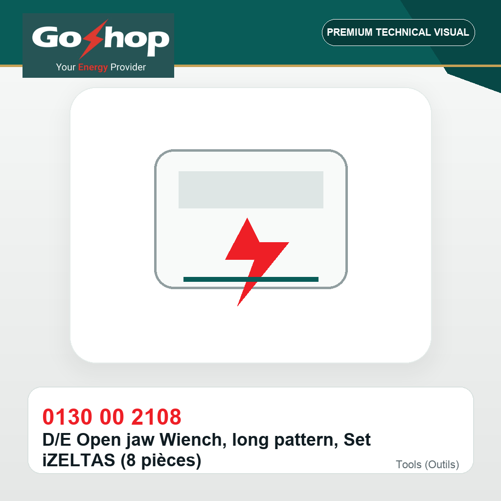 D/E Open jaw Wiench, long pattern, Set iZELTAS (8 pièces)