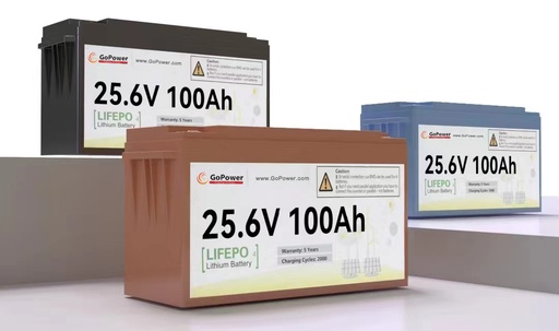 [GP-25.6V-100AH-LIFEPO] GoPower 25.6V 100AH LiFePO4 Lithium Battery pack