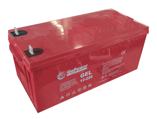 [GP12V220AH-O] GoPower Batterie 12V Gel Deep Cycle C20 220AH - Occasion