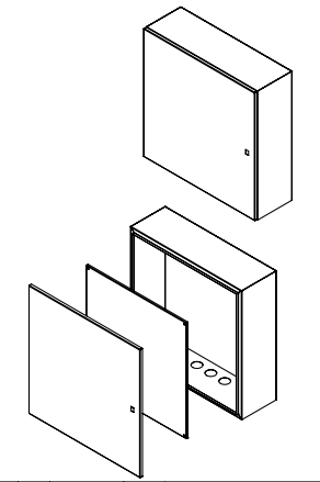 [MB-80] Empty Metal Boxes - 80cm*80cm*27cm