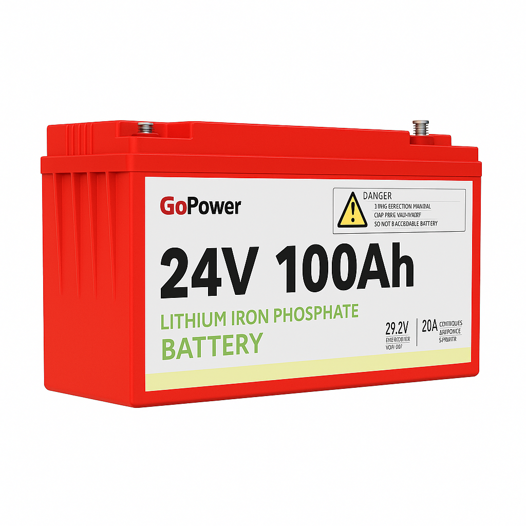 GoPower 25.6V 100AH LiFePO4 Lithium Battery pack