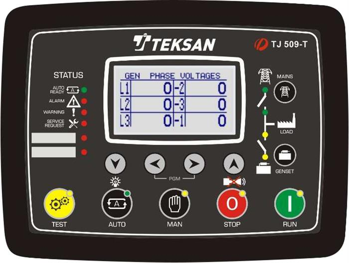 Teksan TJ-509 CAN/MPU Automatic Mains Failure Unit