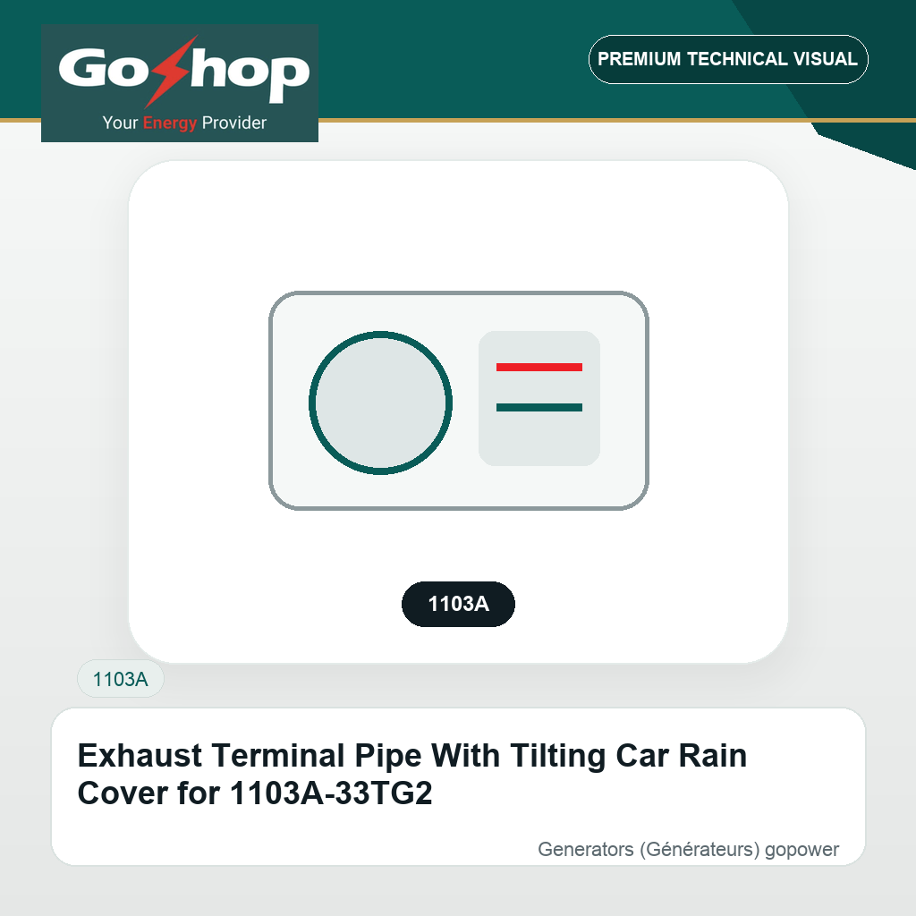 Exhaust Terminal Pipe With Tilting Car Rain Cover for 1103A-33TG2