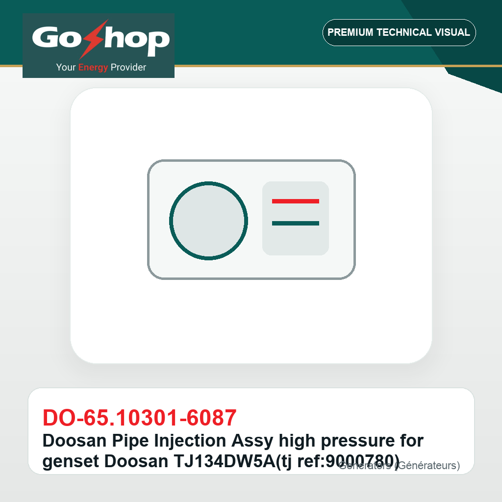 Doosan Pipe Injection Assy high pressure for genset Doosan TJ134DW5A(tj ref:9000780)