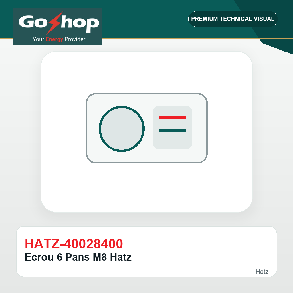 Ecrou 6 Pans M8 Hatz