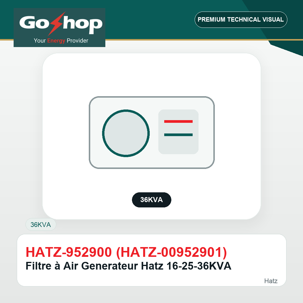Filtre à Air Generateur Hatz 16-25-36KVA