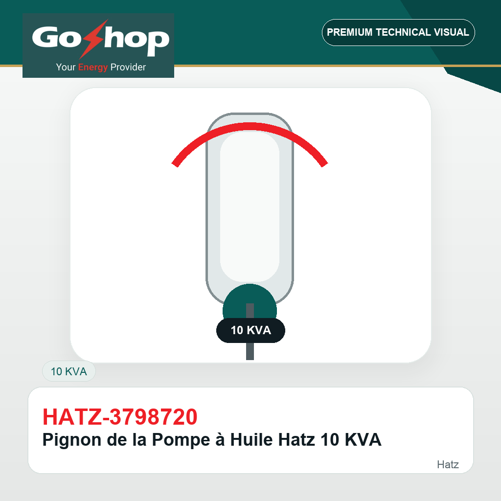 Pignon de la Pompe à Huile Hatz 10 KVA