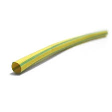Gaine Thermo ET100 Vert-jaune 1m-6.4/3.2mm -UL224 125°C/pcs