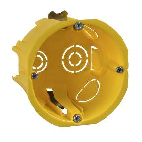 Schneider Electric App.box round ø65x45 IP20 yellow