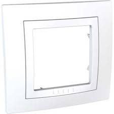 UNICA Basic - Plaque de Finition Blanc (1 poste)