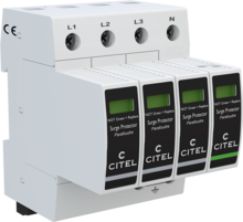Citel AC Parafoudre de Type 1+2+3 - Triphasé +N, In:20kA Imax:50kA