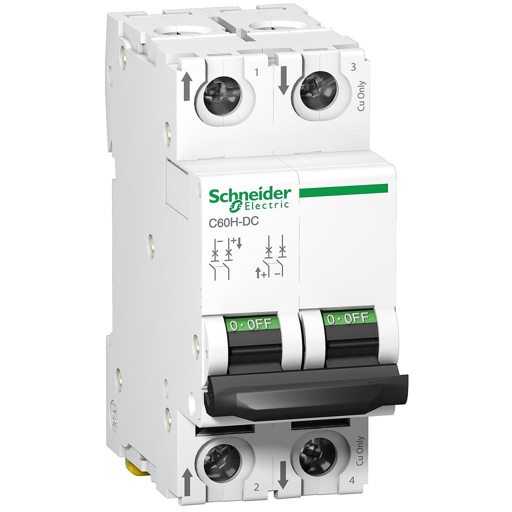 SCHNEIDER - Electric Circuit Breaker C60H-DC 500VDC 15A 2P C
