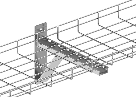 Goshop support Mural en Porte-à-faux pour Chemin de Cables/wire Mesh Cable Tray Cantilever Wall Bracket H230mm:L450mm