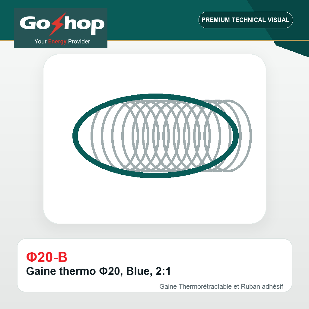 Gaine thermo Φ20, Blue, 2:1