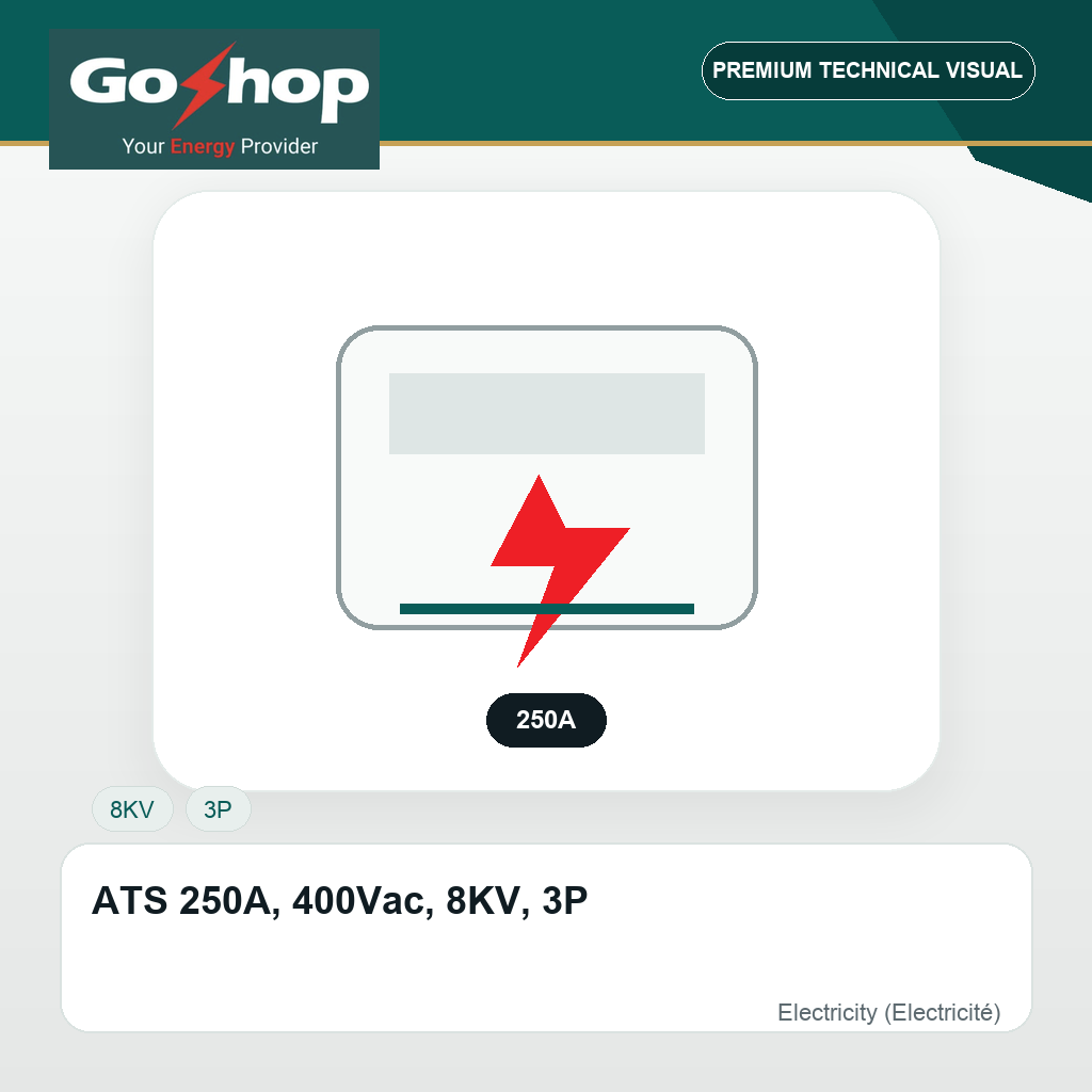 ATS 250A, 400Vac, 8KV, 3P