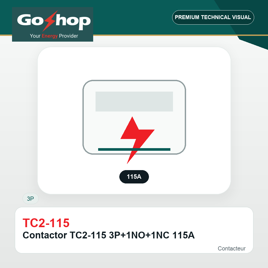 Contactor TC2-115  3P+1NO+1NC 115A