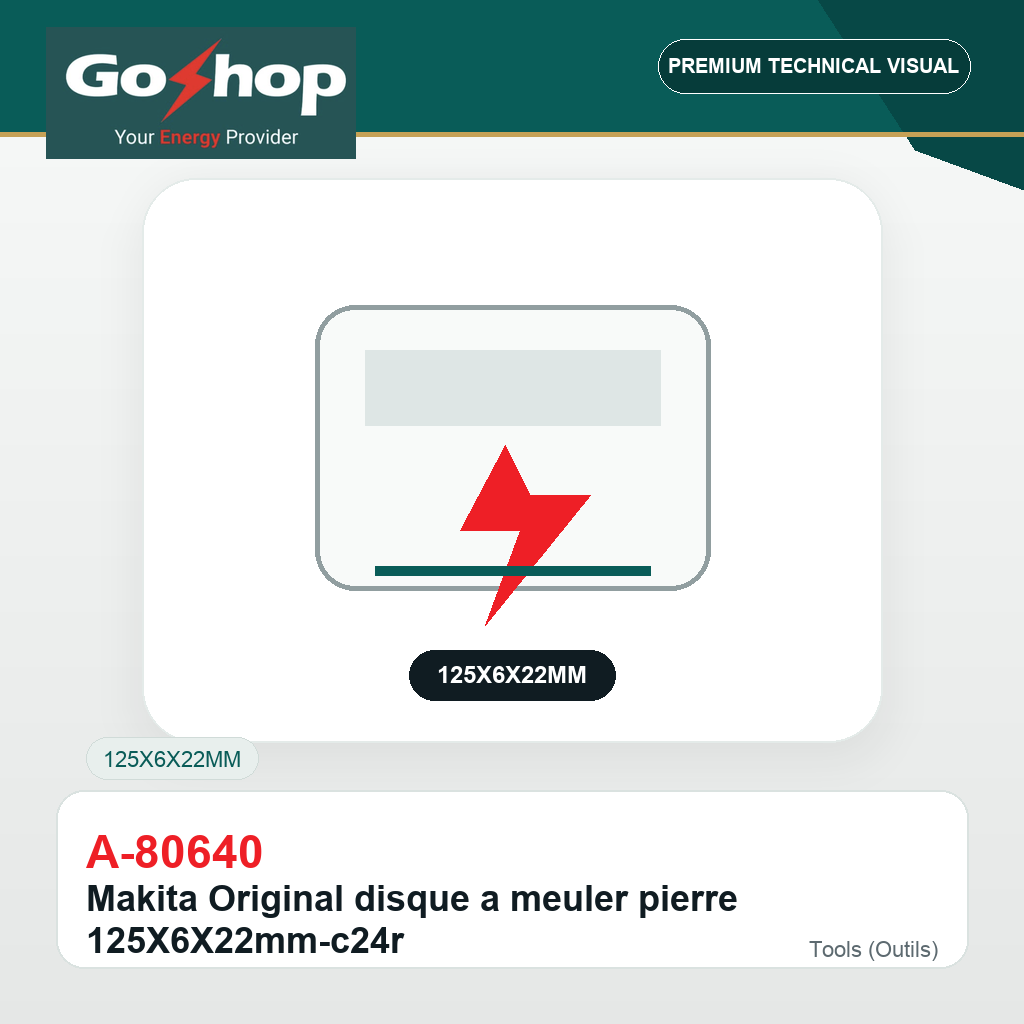 Makita Original disque a meuler pierre 125X6X22mm-c24r