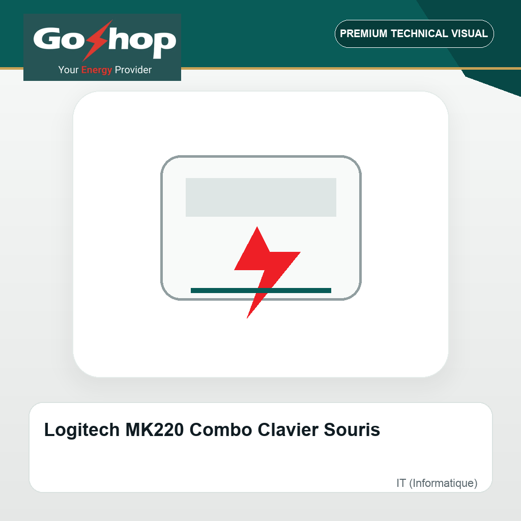 Logitech MK220 Combo Clavier Souris