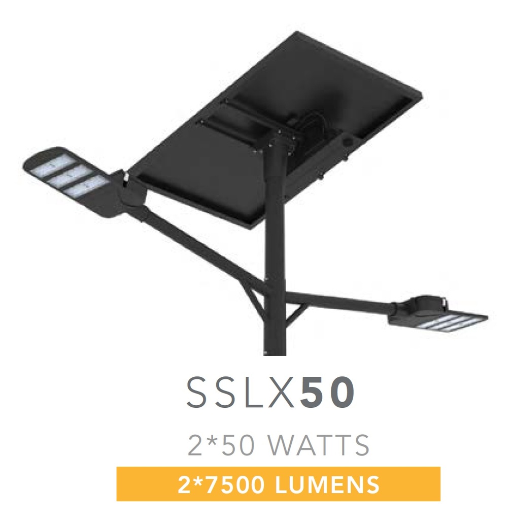 Solux Dual50 SSLX Solar Street Light 6500K (white/blanche)