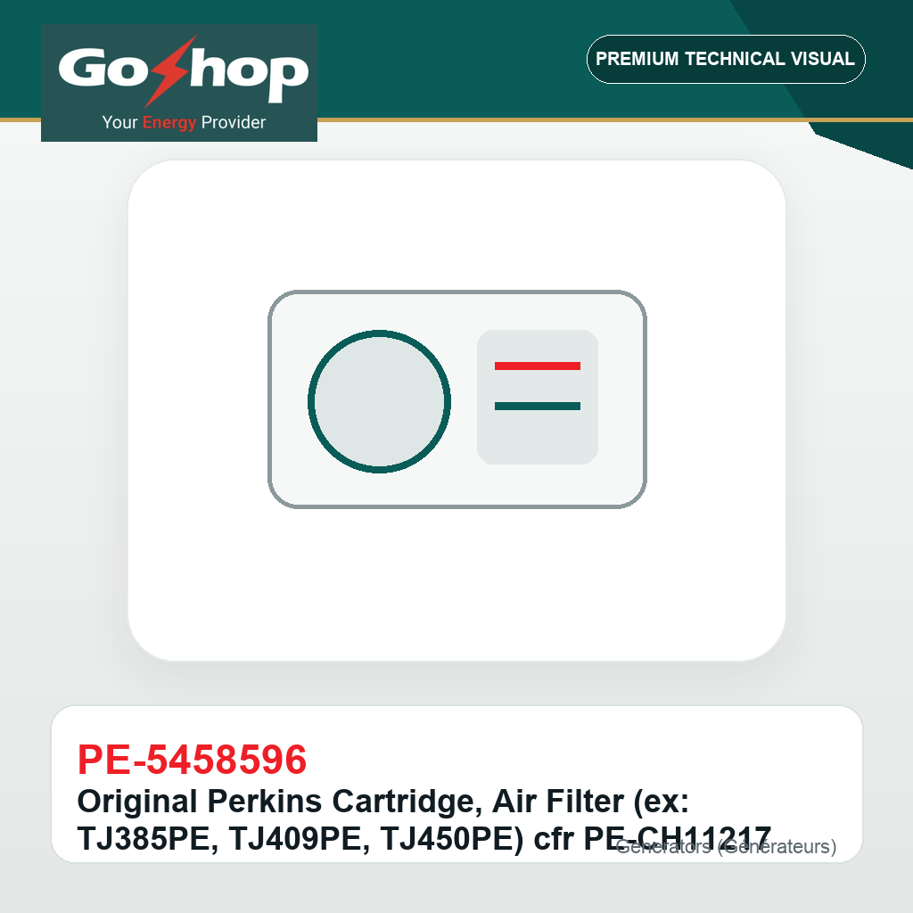 Original Perkins Cartridge, Air Filter (ex: TJ385PE, TJ409PE, TJ450PE) cfr PE-CH11217