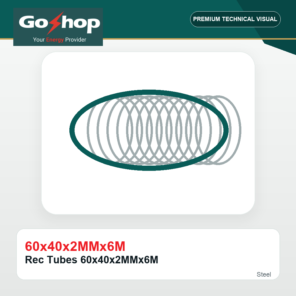 Rec Tubes 60x40x2MMx6M