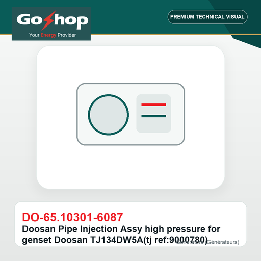 [DO-65.10301-6087] Doosan Pipe Injection Assy high pressure for genset Doosan TJ134DW5A(tj ref:9000780)