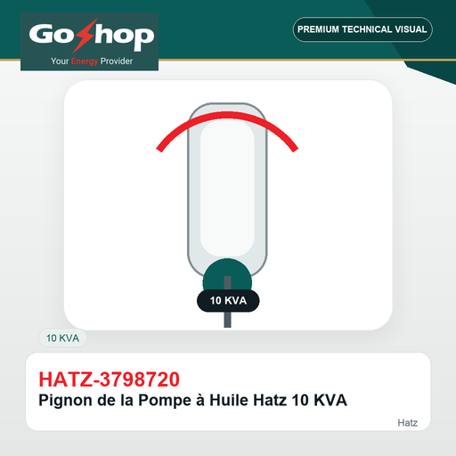 [HATZ-3798720] Pignon de la Pompe à Huile Hatz 10 KVA