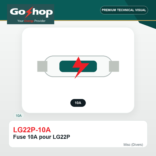 [LG22P-10A] Fuse 10A pour LG22P