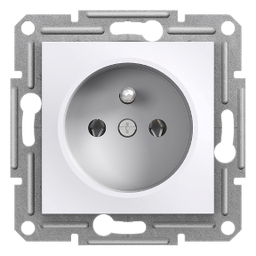 [EPH2870121] Asfora - Single Socket Outlet with pin earth - 16A white w/o frame