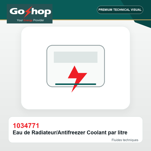 [1034771] Eau de Radiateur/Antifreezer Coolant par litre