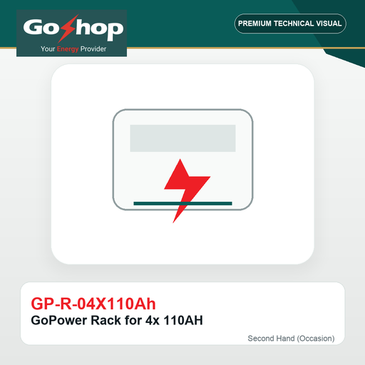 [GP-R-04X110Ah] GoPower Rack for 4x 110AH 