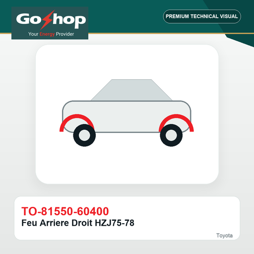 [TO-81550-60400] Feu Arriere Droit HZJ75-78