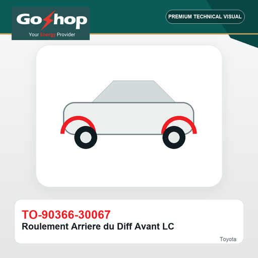 [TO-90366-30067] Roulement Arriere du Diff Avant LC