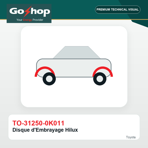 [TO-31250-0K011] Disque d'Embrayage Hilux
