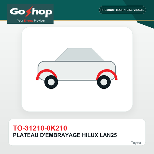 [TO-31210-0K210] PLATEAU D'EMBRAYAGE HILUX LAN25