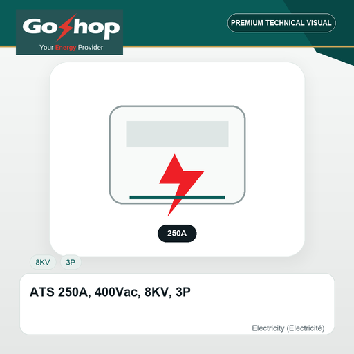 ATS 250A, 400Vac, 8KV, 3P