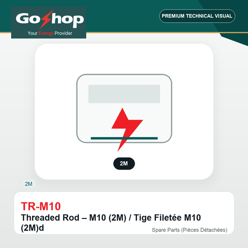 [TR-M10] Threaded Rod – M10  (2M) / Tige Filetée M10 (2M)d