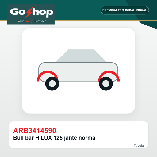 [ARB3414590] Bull bar HILUX 125 jante norma