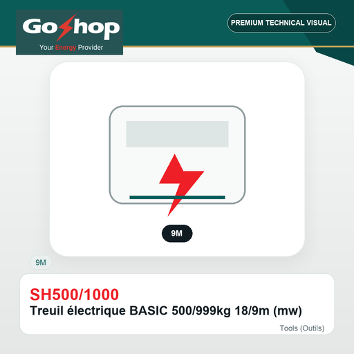 [SH500/1000] Treuil électrique BASIC 500/999kg 18/9m (mw)