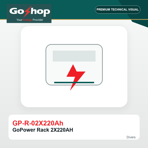 [GP-R-02X220Ah] GoPower Rack 2X220AH